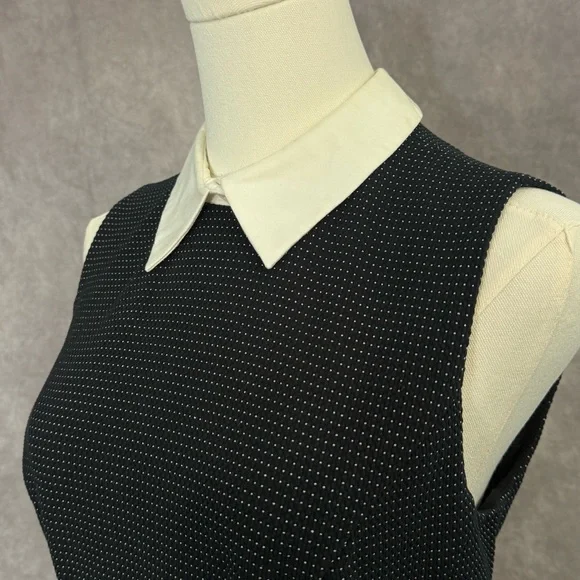 Lauren Ralph Lauren Black Midi Dress with White Collar - Picture 2 of 16
